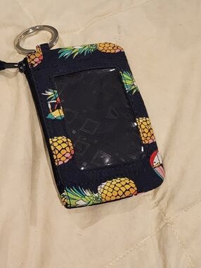 Vera Bradley Zip I.d. Holder Toucan Party Pattern Like New